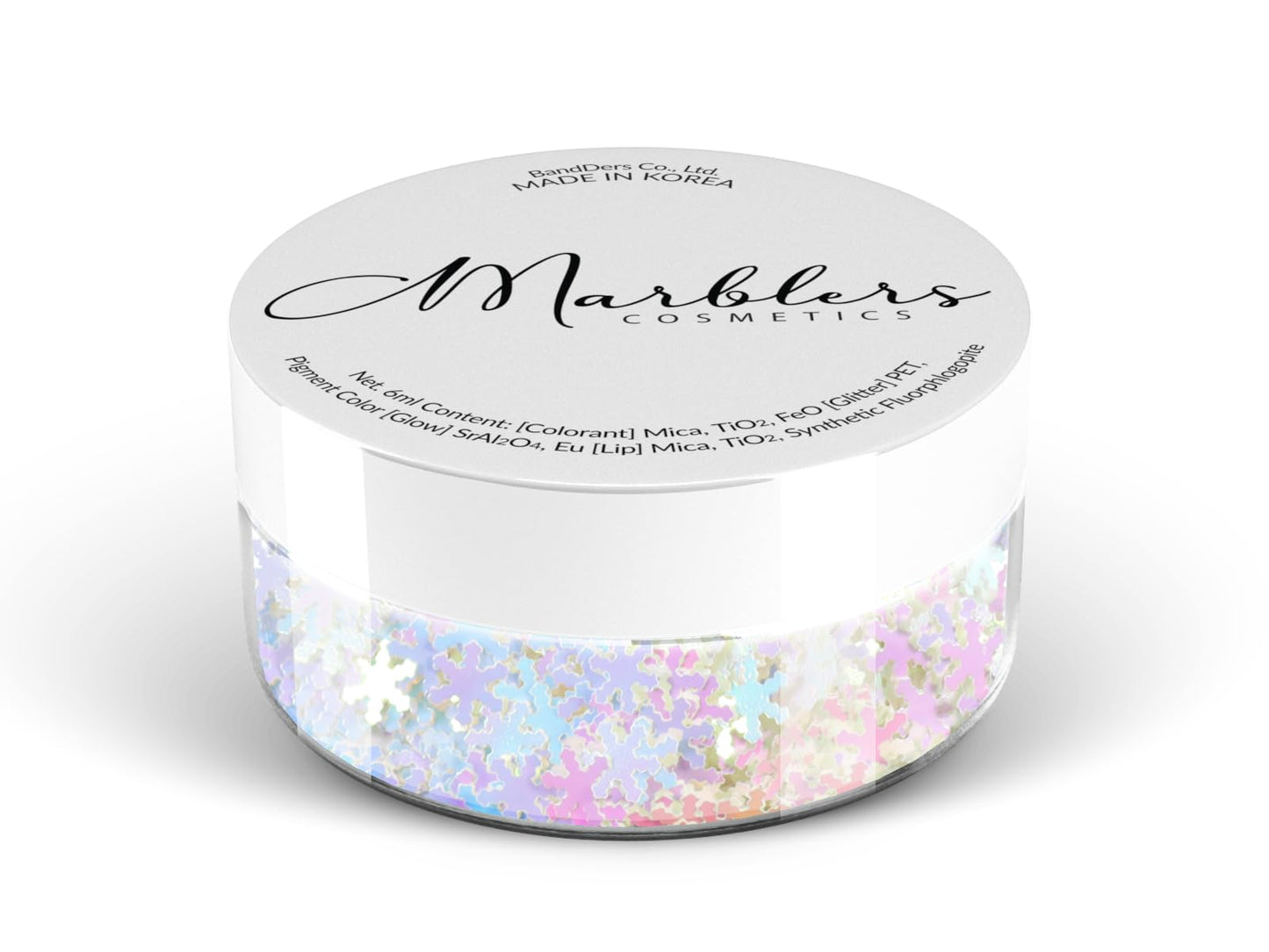 MARBLERS [Snowflake] Shape Glitter for Body & Face 0.11oz (3g) | Flake | Non-Toxic | Vegan | Cruelty-Free | Eyeshadow, Nail Polish, Nail Art | Beauty & Personal Care MARBLERS