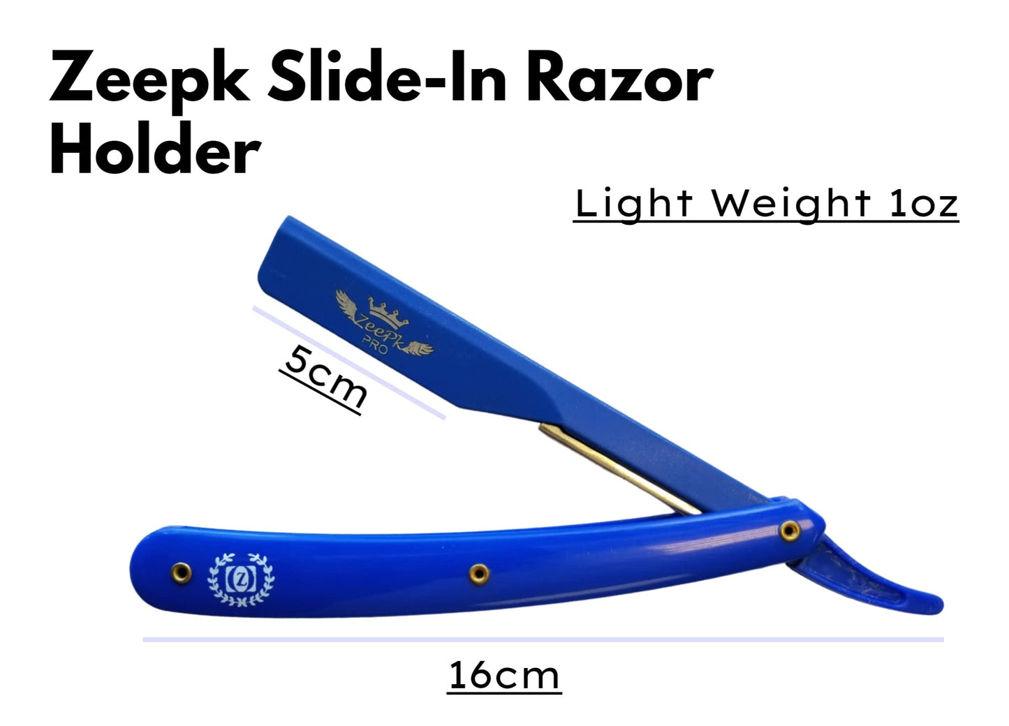 Barbero Cuchilla Barber Razor Navaja Straight Clean Shave Free Blades Salon Shaving Classic Stainless Steel (Blue Razor Holder) Beauty and Personal Care Liberty Supply