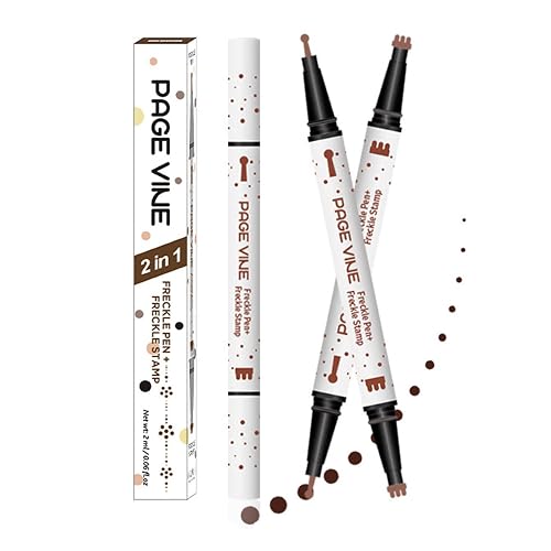 TAIKELOP Dual-Ended Freckle Stamp Pen - Realistic Faux Freckles Makeup with Soft Sponge Stamp & Precision Tip - Waterproof Long-Lasting Freckle Marker Beauty & Personal Care TAIKELOP