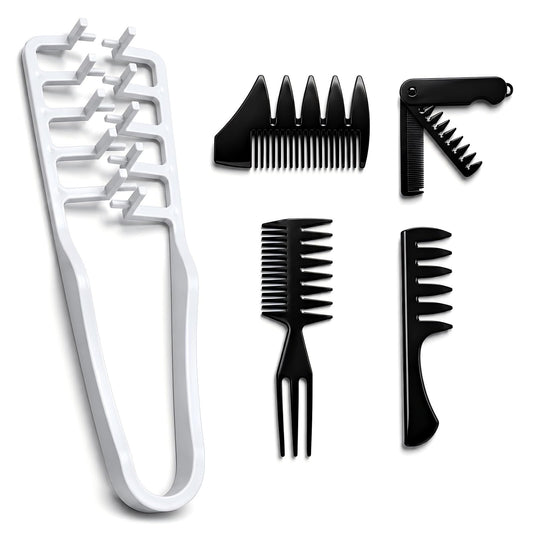 Hair Texture Comb,Wide Tooth Styling Combs for Men Women 5PCS