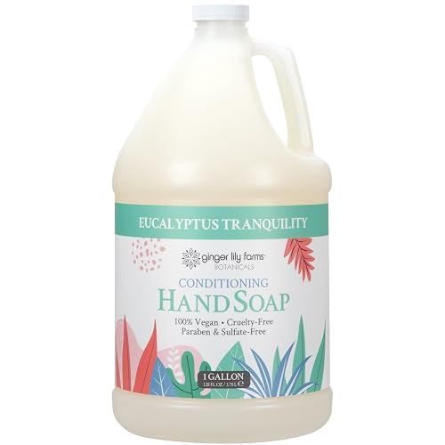 Ginger Lily Farms Botanicals Conditioning Liquid Hand Soap Refill, Eucalyptus Tranquility, 100% Vegan & Cruelty-Free, 1 Gallon (128 fl oz) Beauty & Personal Care Ginger Lily Farms