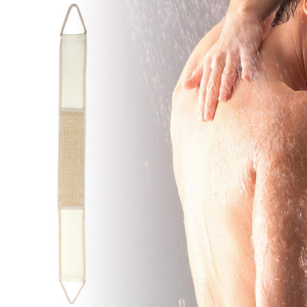 Back Scrubber for Shower Exfoliating Back Cloth Body Extended Length Scrubber Towel Exfoliating Stretchable Pull Strap Wash Cloth for Bath Body Scrub Beauty and Personal Care Milltrip
