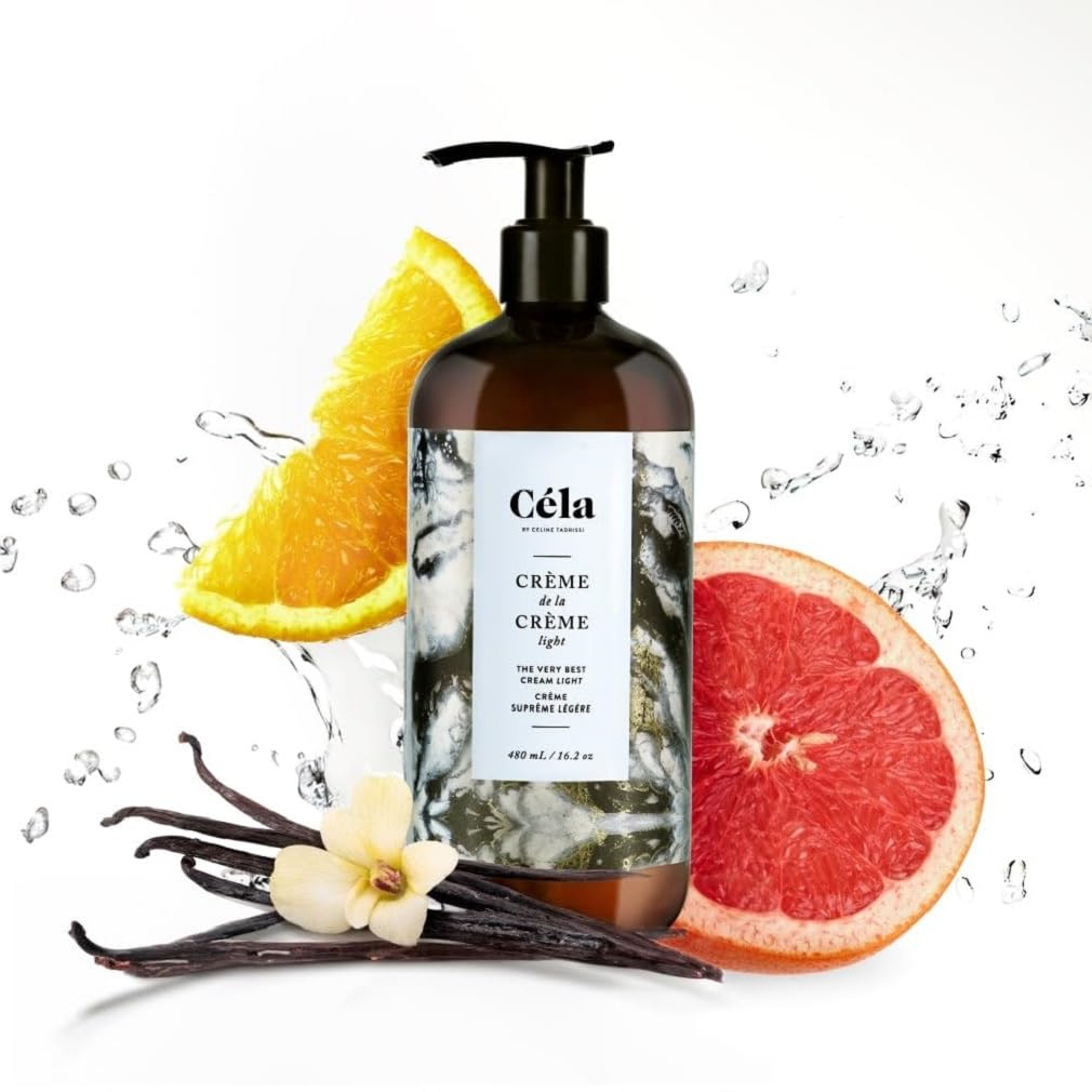 Céla Crème de la Crème Light Body Cream | 480?ml Hydrating & Moisturizing Lotion with Grapefruit Essential Oil - Soft, Smooth, Radiant Skin Daily Beauty & Personal Care Céla