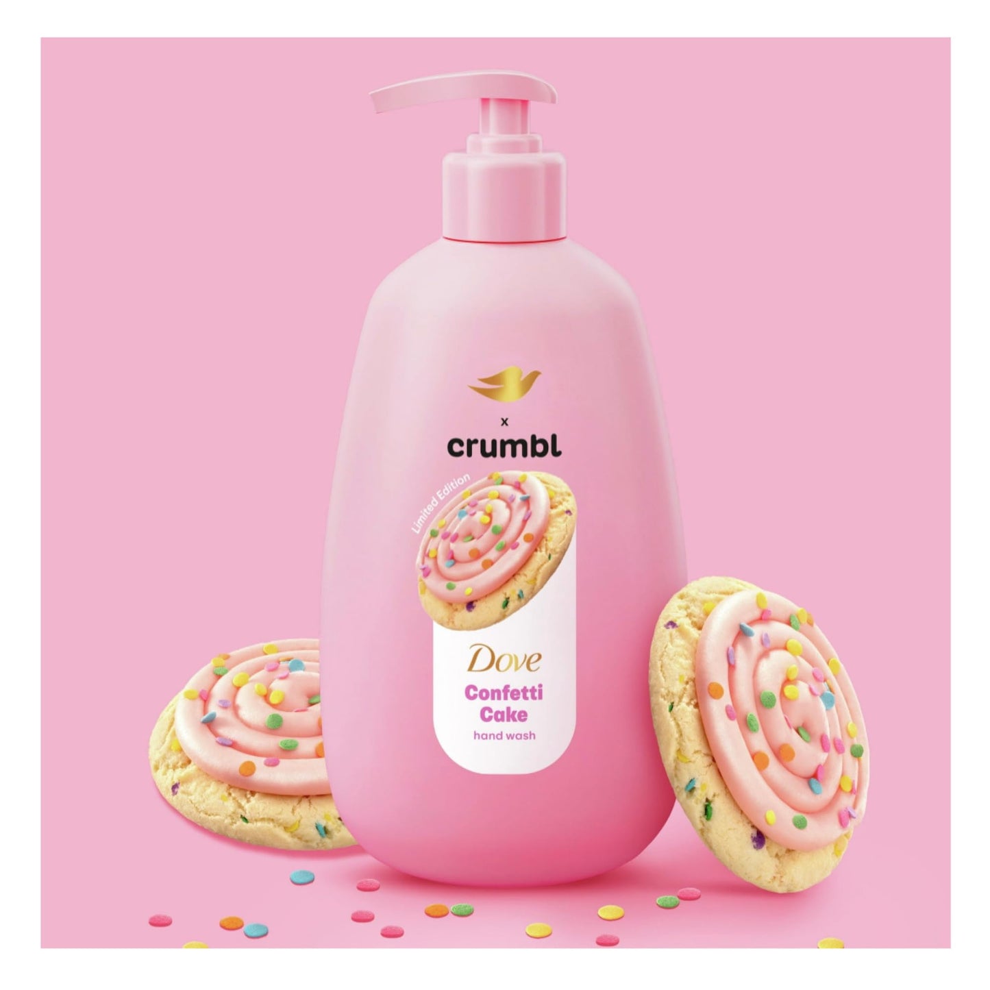 Dove X Crumbl Moisturizing Liquid Hand Wash Confetti Cake | 2-pack, of 12 oz Hand Wash with Pump | Limited Edition (Confetti Cake) Beauty & Personal Care Dove