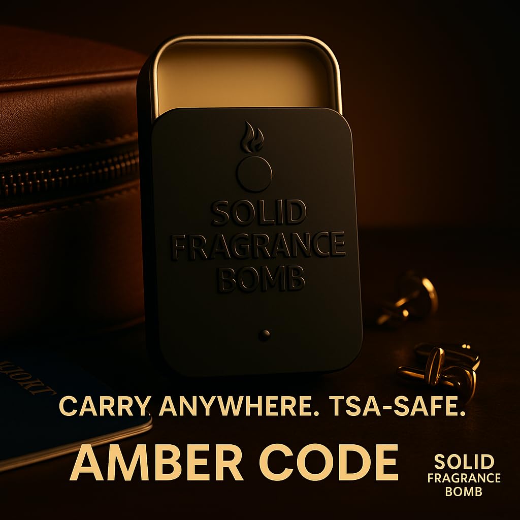 Solid Fragrance Bomb - Premium All-Natural Solid Cologne for Men & Women | Long-Lasting, TSA-Safe, Alcohol-Free, Halal, Handmade Travel Fragrance Balm Beauty & Personal Care Solid Fragrance Bomb