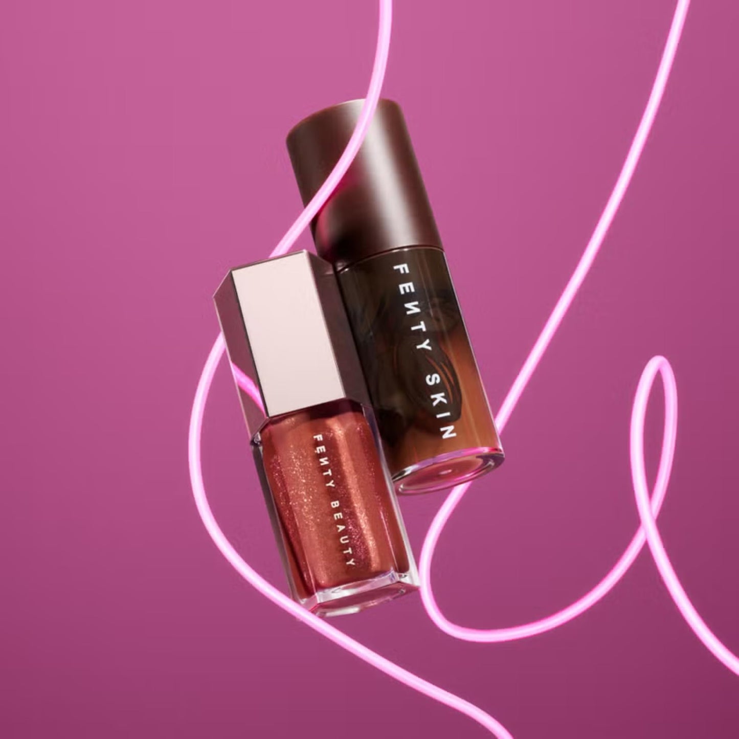 FENTY BEAUTY Chocolit Treatz - Lip Luminizer (.18 Fl Oz) + Lip Oil Duo (.19 Oz) Beauty & Personal Care FENTY BEAUTY