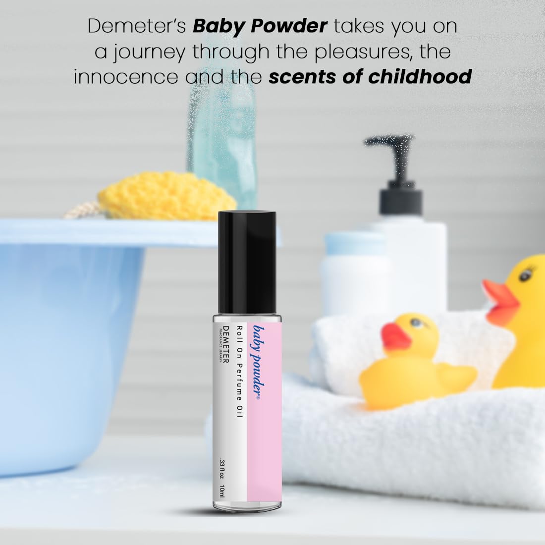 DEMETER Baby Powder Roll On Perfume Oil, 0.33 Oz, Long-Lasting Beauty & Personal Care DEMETER