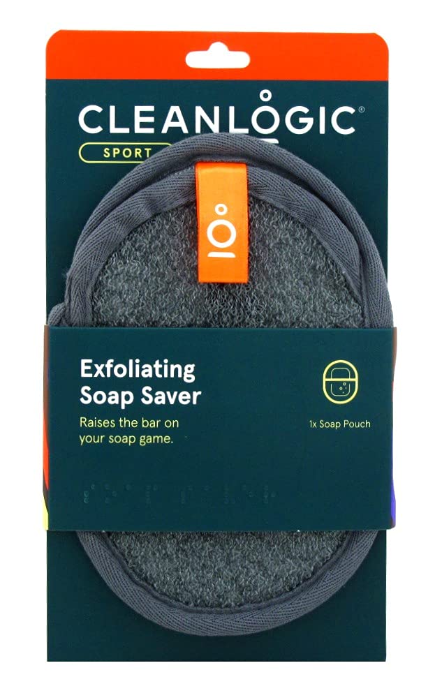 Clean Logic Sport Exfoliating Soap Saver (Pack of 2) Beauty and Personal Care Cleanlogic