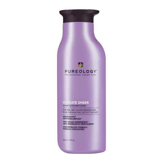 Pureology Hydrate Sheer Shampoo - Lightweight, Moisturizing Shampoo For Fine, Dry, Color Treated Hair, Sulfate-Free & Vegan Beauty & Personal Care Pureology