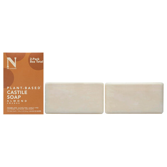 Dr. Natural Castile Bar Soap - Multipurpose Soap Bar with Anti-Acne Properties - For Face, Body and Hair - Sensitive Skin Body Wash - Almond - 2 pcs Beauty & Personal Care Dr. Natural