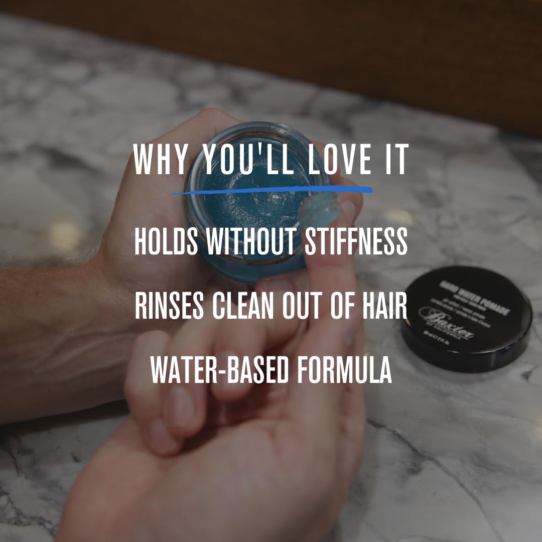 Baxter of California Hard Water Pomade for Men | Shine Finish | Firm Hold | Hair Pomade | 2 fl. oz. Beauty & Personal Care Baxter of California