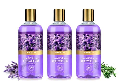 NWIL Vaadi Herbals Heavenly Shower Gel, Lavender and Rosemary, 300g (Pack of 3) Beauty & Personal Care NWIL