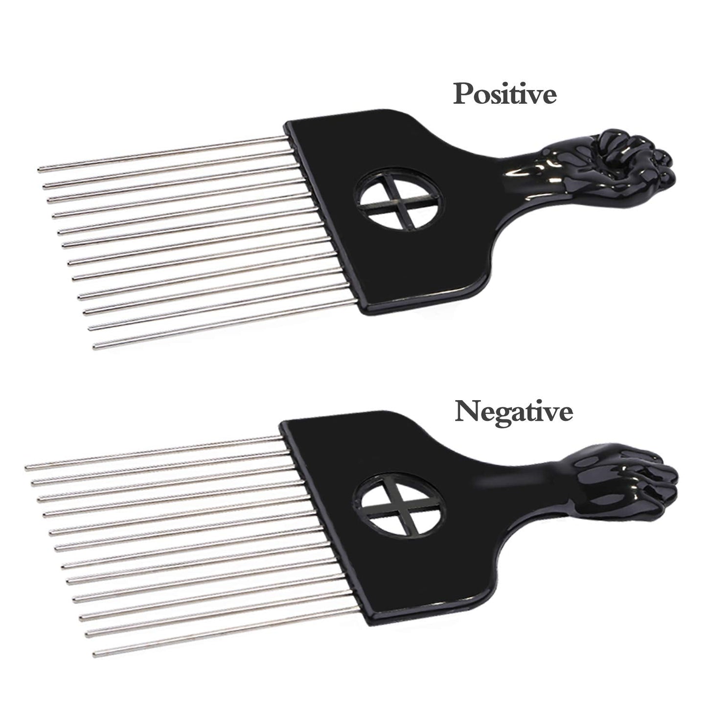 LEADUWAY Hair Pick, Hair Comb, Metal Pick Comb, Detangle Wig Braid Hair Styling Comb, Black, 1 PACK Beauty & Personal Care LEADUWAY