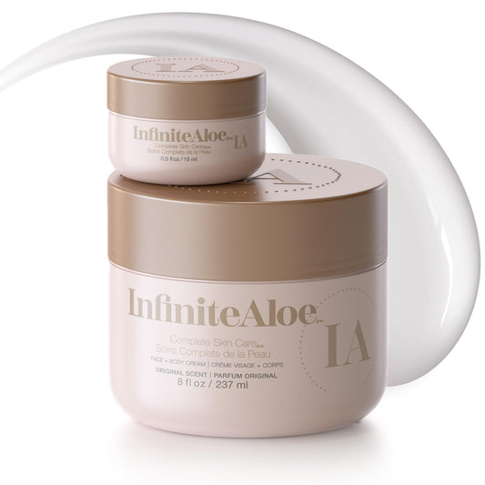 InfiniteAloe Complete Skin Care, Aloe Vera Powered Face and Body Cream for All Skin Types, Dry Skin Everyday Hero, Original Scent - Large Jar 8 oz Beauty & Personal Care InfiniteAloe