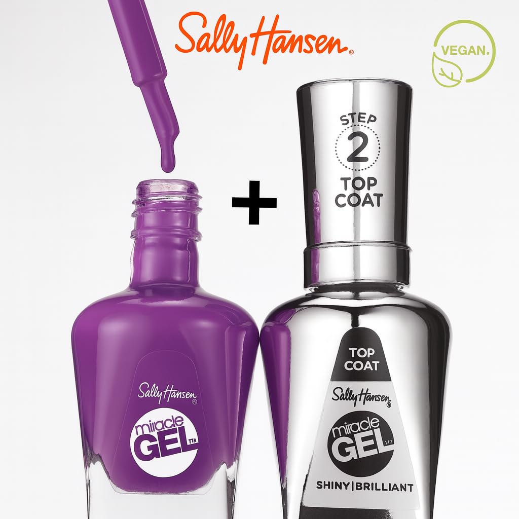 Sally Hansen Miracle Gel Salon Quality Nail Polish | Gel-Like Formula, Two-Step System, No UV Light Needed, Long Lasting | Opaque, Glossy | 601 Crying Beauty & Personal Care Sally Hansen