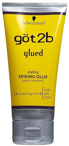 (2Pack) [GOT 2B] GLUED STYLING SPIKING GLUE WATER-RESISTANT SCREAMING HOLD 6OZ Beauty & Personal Care Got2B