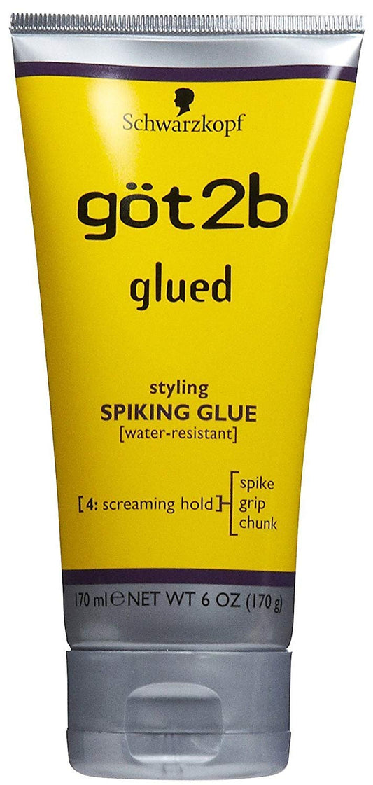 (2Pack) [GOT 2B] GLUED STYLING SPIKING GLUE WATER-RESISTANT SCREAMING HOLD 6OZ Beauty & Personal Care Got2B