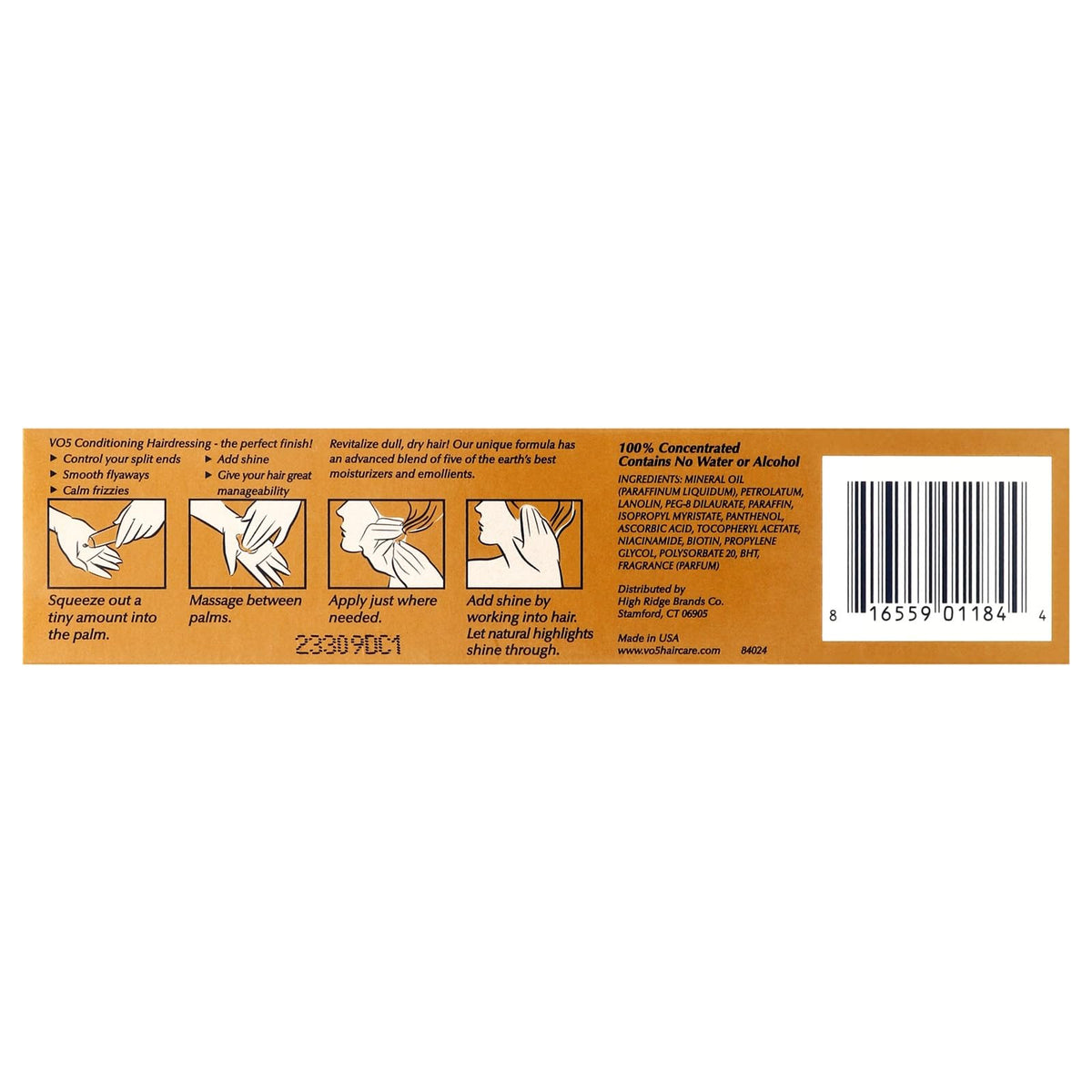 Vo5 Conditioning Hairdressing Normal/Dry Hair 1.5 Ounce Tube Beauty & Personal Care Vo5