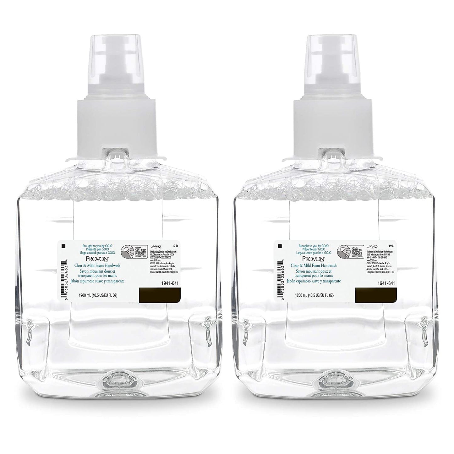 GOJO 1941-02 PROVON Clear and Mild Foam Handwash, 1200 mL (Pack of 2) Beauty & Personal Care GOJO