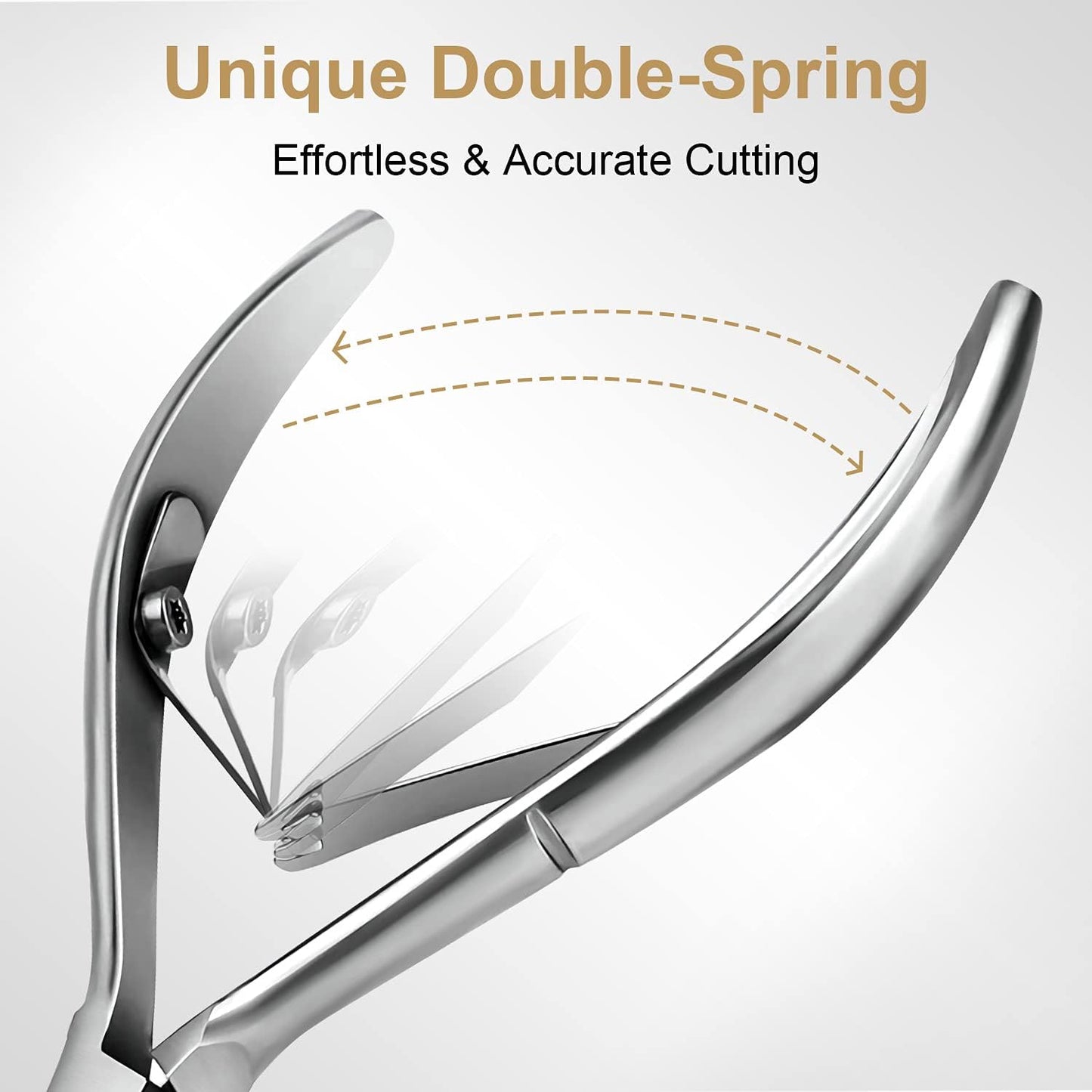 Cuticle Trimmer with Cuticle Pusher - Easkep Cuticle Remover Cuticle Nipper Professional Stainless Steel Cuticle Cutter Clipper Pedicure Manicure Beauty & Personal Care Easkep
