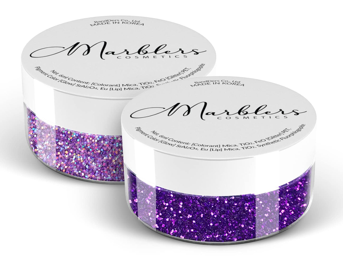 MARBLERS Twinkle Face & Body Glitter Duo [Holo Purple & Amethyst] 0.36oz (10g) | Non-Toxic | Cruelty-Free | Eyeshadow, Nail Polish, Nail Art | Beauty & Personal Care MARBLERS