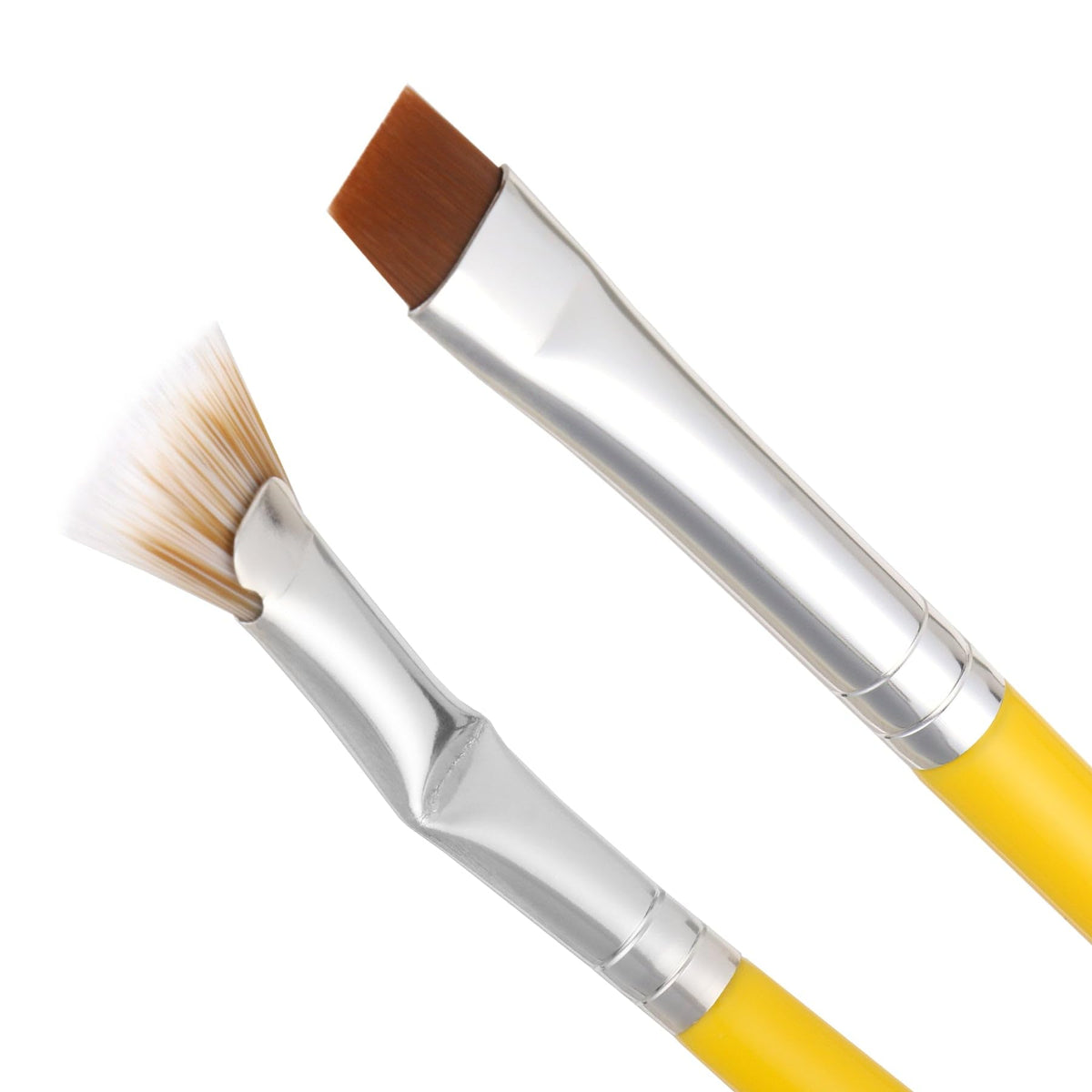 Bdellium Tools Professional Makeup Brush - Studio Series 727 Double-Ended Bent Lash Fan/Flat Definer - With All-Vegan Synthetic Fibers, For Clean