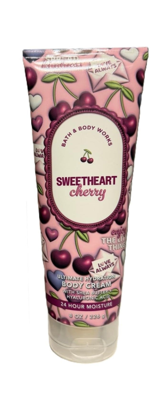 Bath & Body Works Ultimate Hydration Body Cream with Shea Butter + Hyaluronic Acid - 8 oz each (Sweetheart Cherry) Beauty & Personal Care Bath & Body Works
