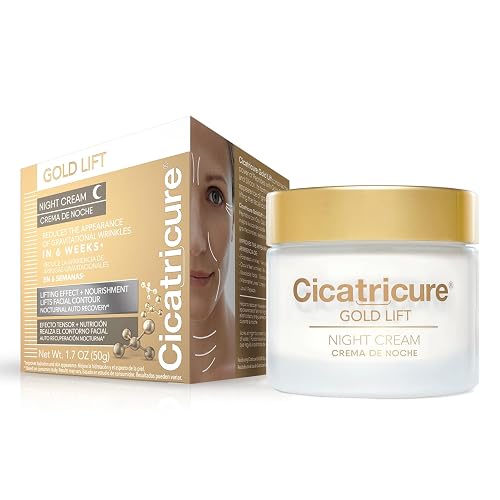 Cicatricure Gold Lift Night Cream, Anti Aging Facial Moisturizer, Hydrating Skin Care with Gold, Calcium & Silicon to Lift and Tighten Face Contour Beauty & Personal Care Cicatricure