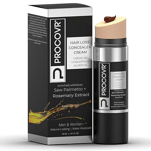 PROCOVR The ORIGINAL Thinning Hair and Hairline Concealer, Natural Hair Mascara for Balding Areas, Root Touch-Up for Thicker Appearance (Natural Brown Beauty & Personal Care PROCOVR