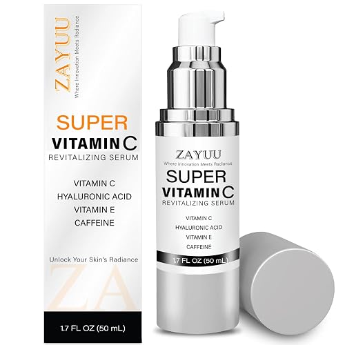 Super Vitamin C Face Serum for Mature Skin: Hydrating Brightening Formula - Vitamin C, Hyaluronic Acid, Vitamin E, Caffeine - Face Lift Serum Beauty & Personal Care ZAYUU