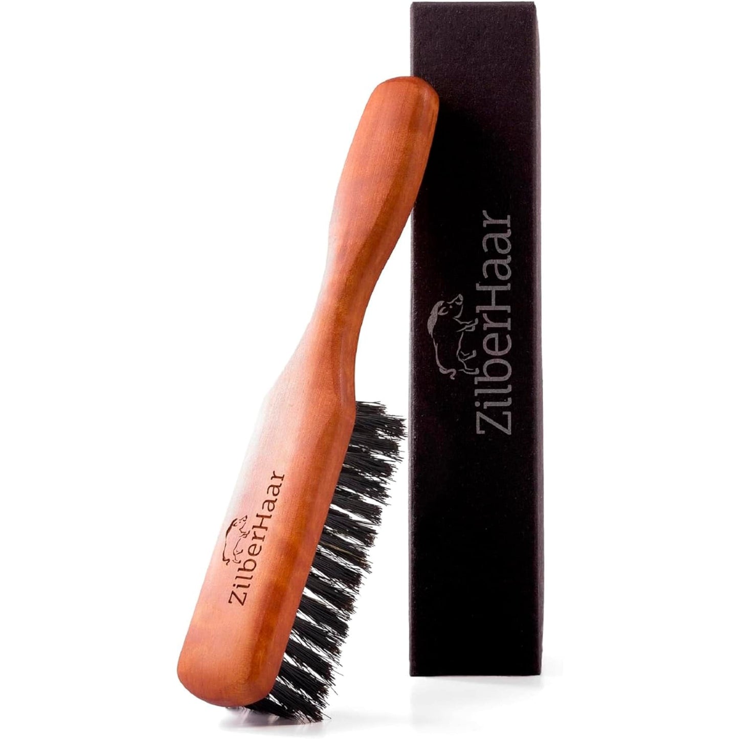 Beard Brush by ZilberHaar - Stiff Boar Bristles for Men's Grooming - Straightens and Promotes Growth - Works with Beard Oil and Balm - For Beard Kits Beauty & Personal Care ZilberHaar