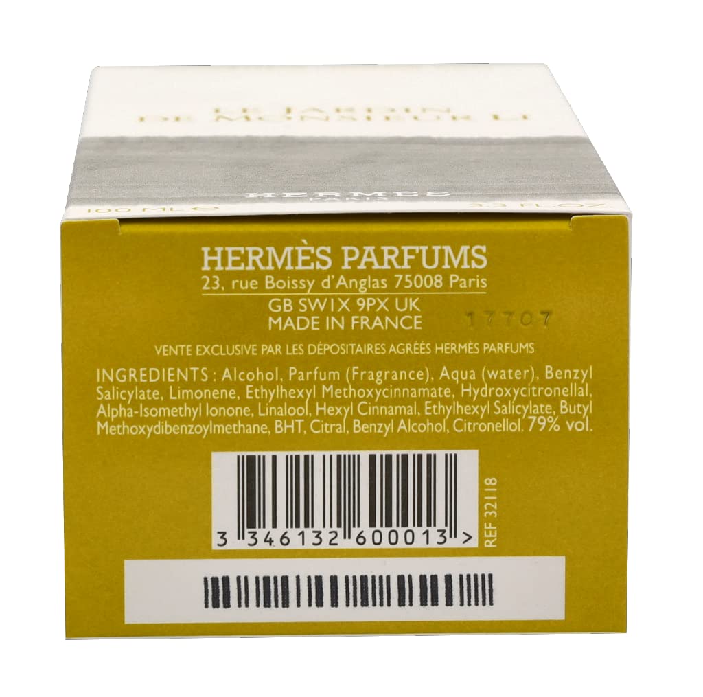 HERMES Le Jardin De Monsieur Li for Unisex Eau de Toilette, 3.4 Ounce, Multi-color Beauty & Personal Care Hermès