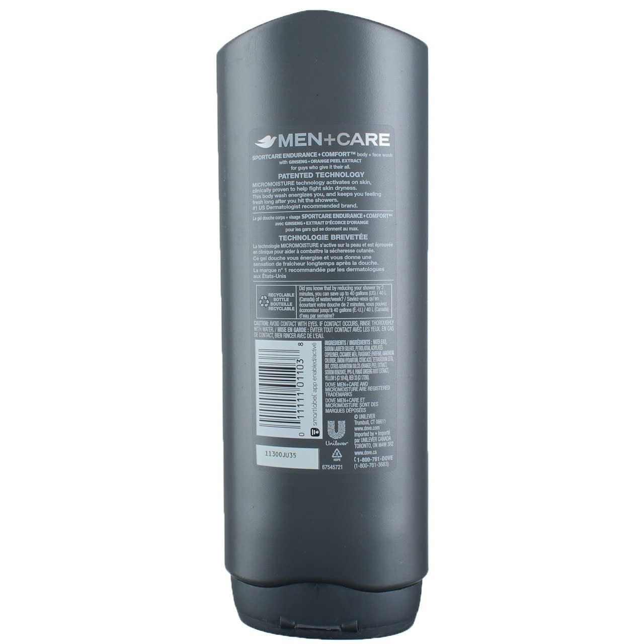 Dove Men+Care SPORTCARE Endurance + Comfort Body Wash - 18oz, pack of 1 Beauty & Personal Care LUKYUS