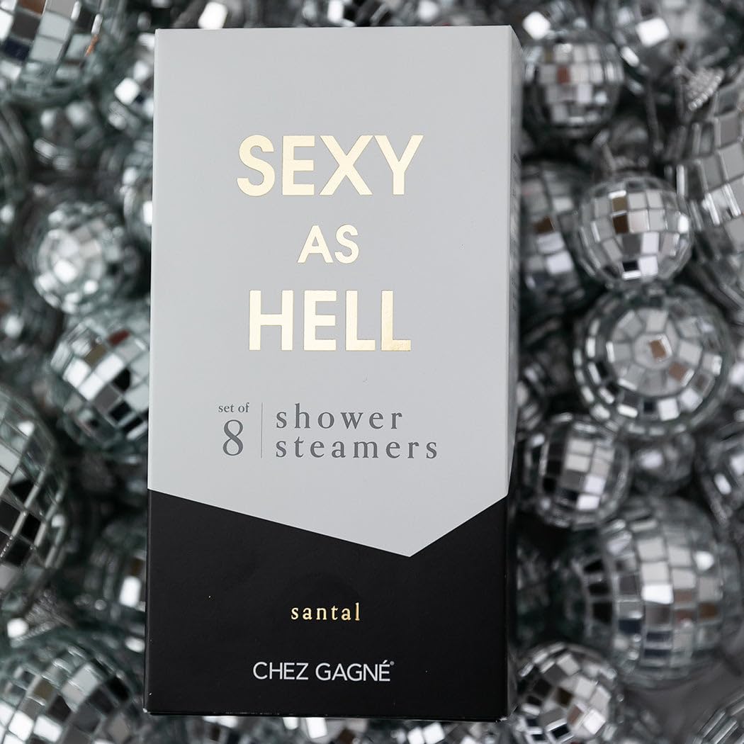 Aromatherapy Shower Steamers - Sexy As Hell - Santal, Set of 8 - Vegan, Cruelty-Free, Made in USA - Paraben, Sulfate & Phthalate-Free - Unisex Self Beauty and Personal Care Chez Gagné