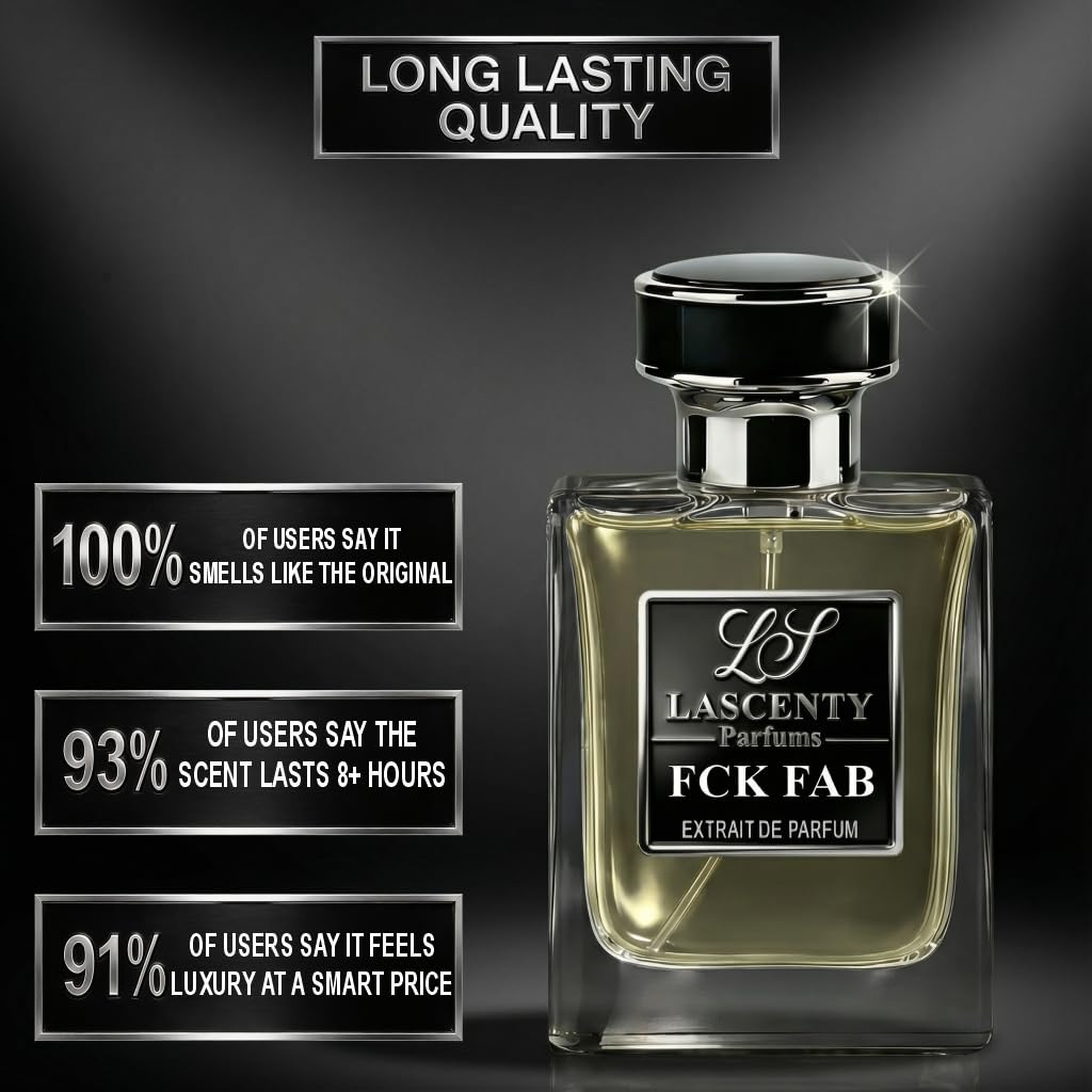 LaScenty FCK FAB Inspired by F. Fabulous, Leather Vanilla Tonka Perfume and Cologne for Men and Women, Long Lasting Intense Fragrance with Strong High Beauty & Personal Care LaScenty