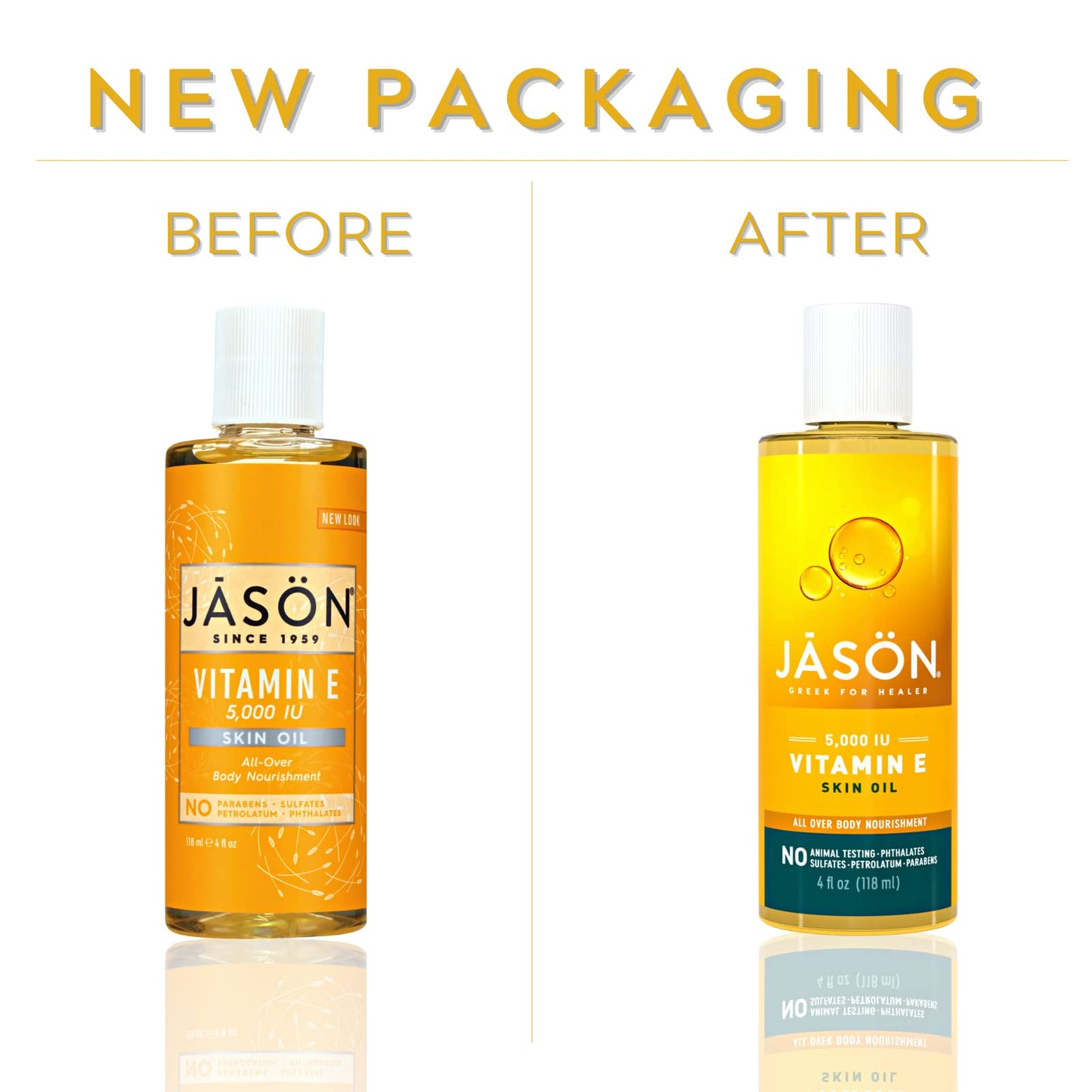 JASON Skin Oil, Vitamin E 5,000 IU, All Over Body Nourishment, 4 Oz (Packaging May Vary) (Pack of 2) Beauty and Personal Care JASON