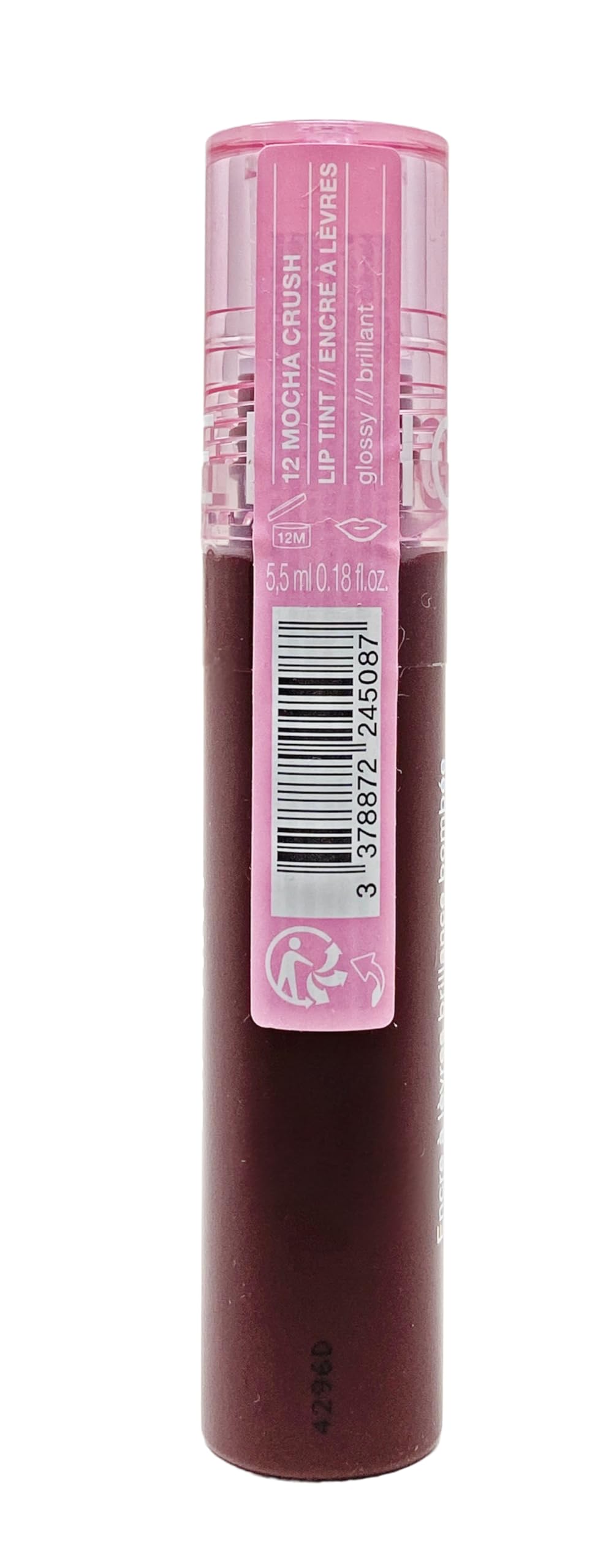 SEPHORA COLLECTION Totally Juicy Lip Tint - 12 Mocha Crush (deep brown nude) 0.18 oz / 5.5 ml Beauty & Personal Care SEPHORA