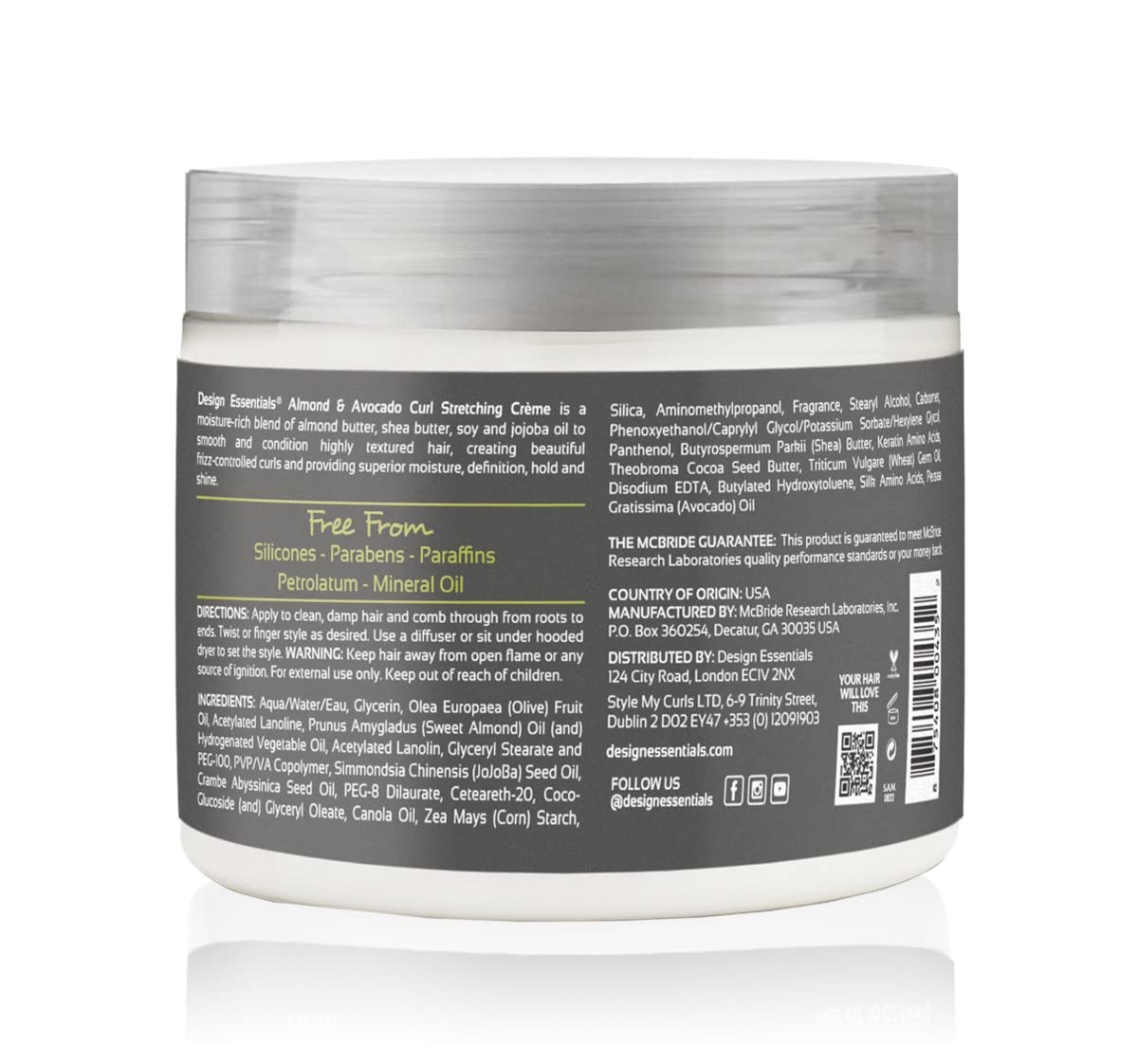 Design Essentials Natural Almond & Avocado Curl Stretching Cream For All Curl Types, Stretching Crème, 16 Fl Oz Beauty & Personal Care Design Essentials