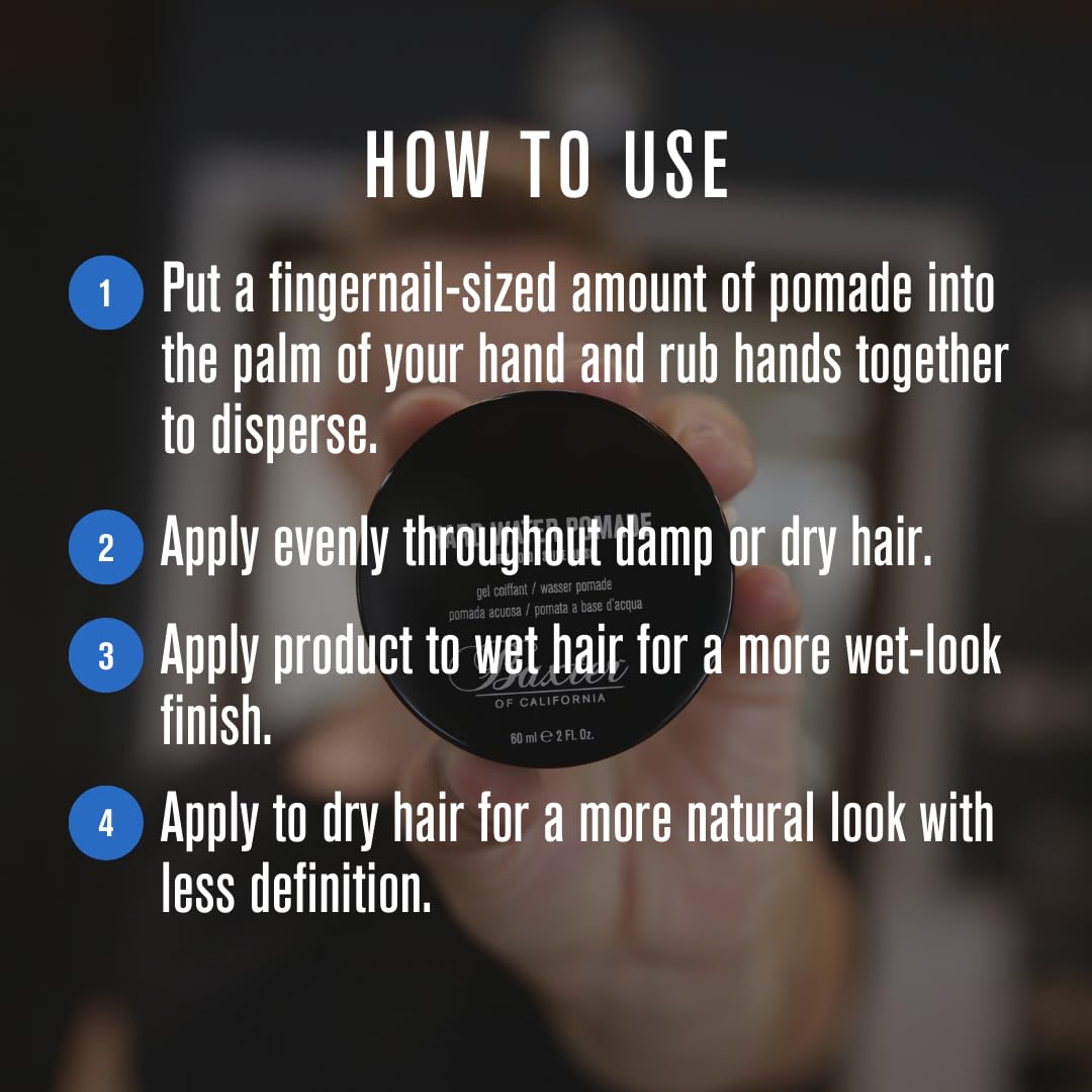 Baxter of California Hard Water Pomade for Men | Shine Finish | Firm Hold | Hair Pomade | 2 fl. oz. Beauty & Personal Care Baxter of California