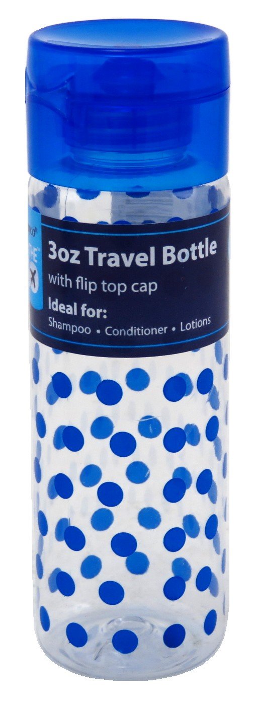 Sprayco Travel Bottle 3 Ounce Cylinder With Flip Top (12 Pieces) Assorted Colors (89ml) Beauty & Personal Care Sprayco