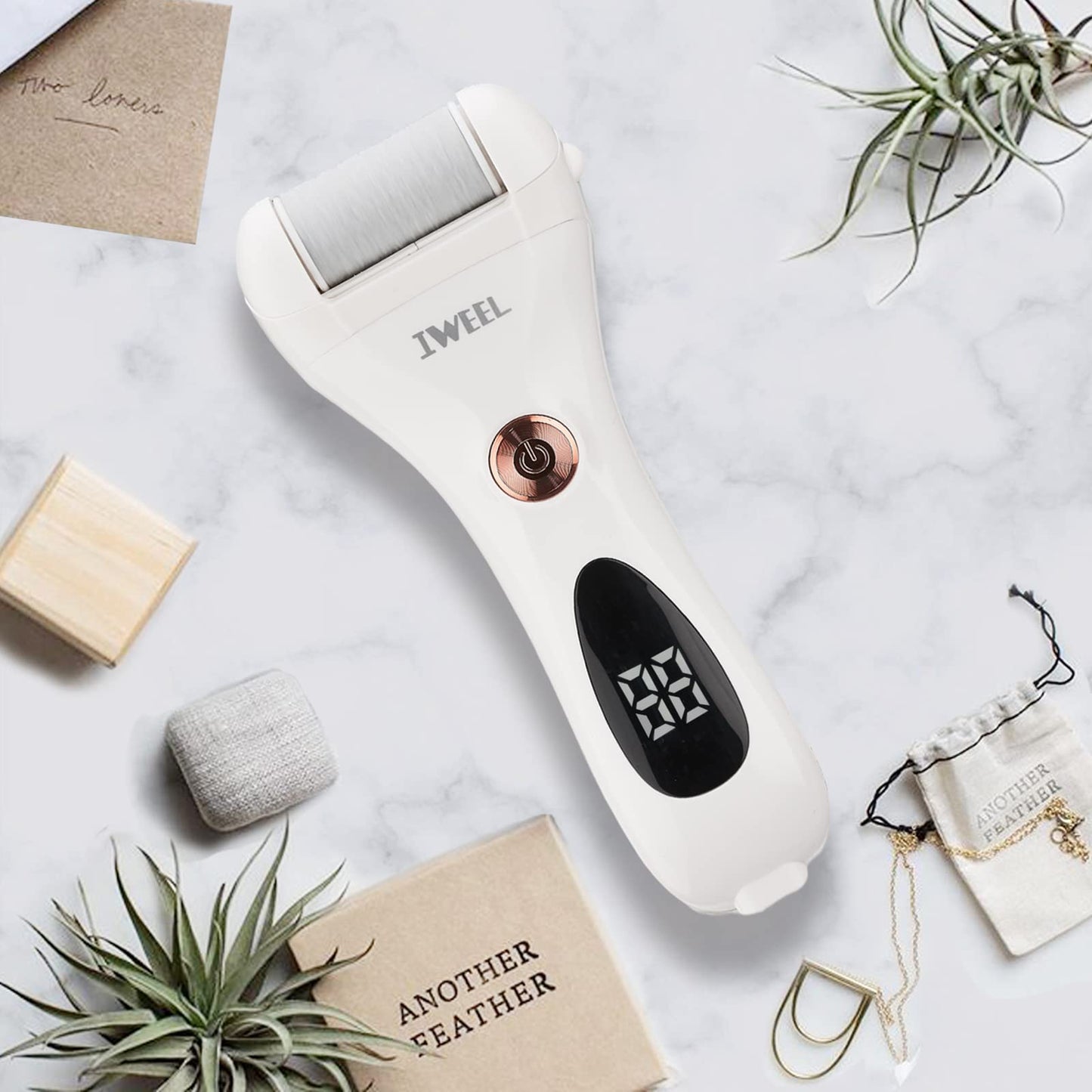 Rechargeable Electric Callus Remover Foot File – Waterproof Pedicure Tool for Cracked Heels, Dead Skin & Smooth, Soft Feet Beauty & Personal Care IWEEL