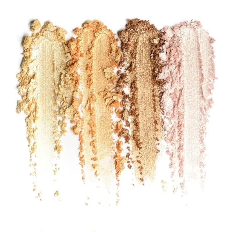 Beauty Bakerie Highlighter Makeup Palette for Women, Blendable Highly Pigment Contour Palette for Natural Glow, Powder Makeup for Face & Cheek, 4 Beauty & Personal Care Beauty Bakerie