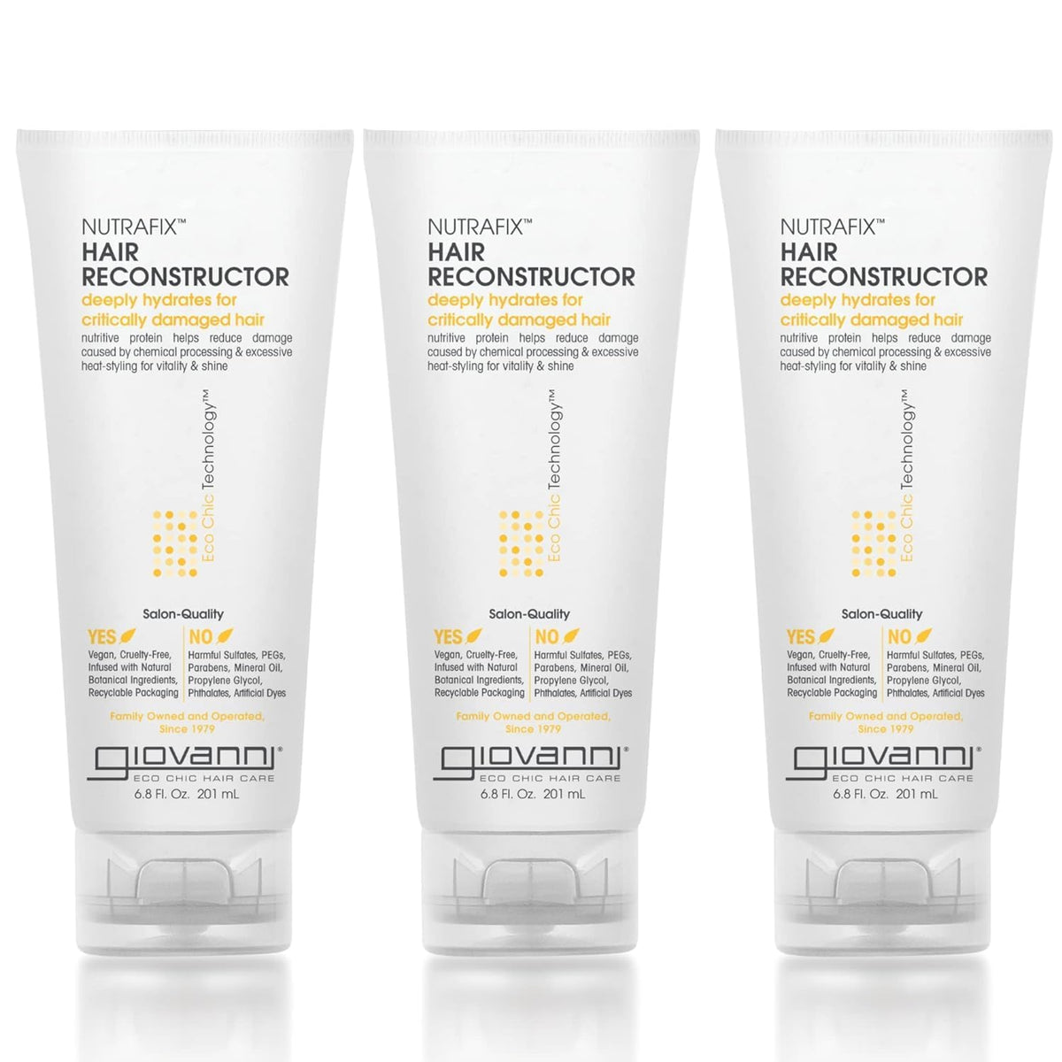 GIOVANNI Nutrafix Hair Reconstructor, Color Safe, 6.8 oz (3 Pack)