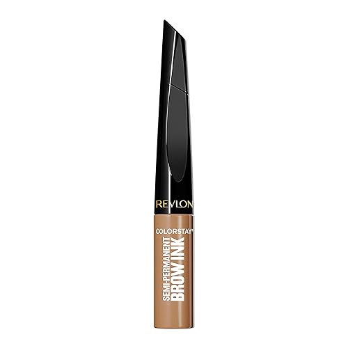 Revlon ColorStay 5-in-1 Semi-Permanent Brow Ink with Spoolie Brush, Waterproof, Transfer-Proof, Eyebrow Makeup, Easy to Remove, 350 Blonde Ink, 0.09 Beauty & Personal Care REVLON