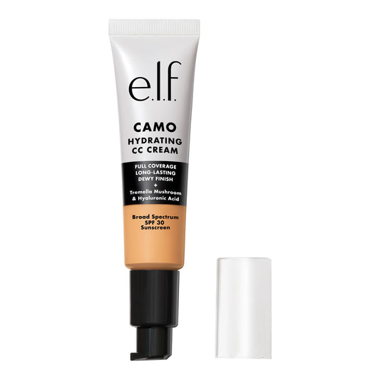 e.l.f. Hydrating Camo CC Cream, SPF 30, Color Correcting Full Coverage Foundation For A Dewy Finish, Vegan , Medium 310 C Beauty & Personal Care e.l.f.