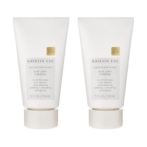 Kristin Ess Hair Weightless Shine Air Dry Creme - Adds Texture + Shine, Calms Frizz, Softens + Smooths Hair, Vegan, Color + Keratin Safe, 5 fl oz Beauty & Personal Care Kristin Ess