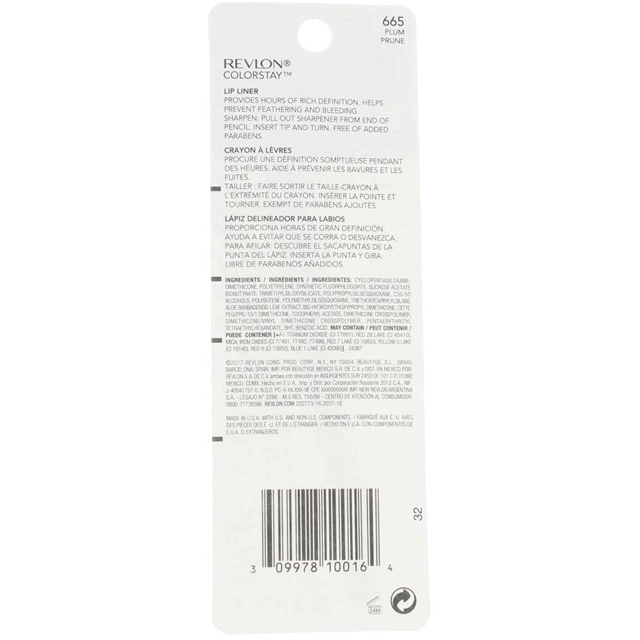 Revlon ColorStay Lipliner with SoftFlex, Plum 665, 0.01 Ounce Beauty & Personal Care REVLON