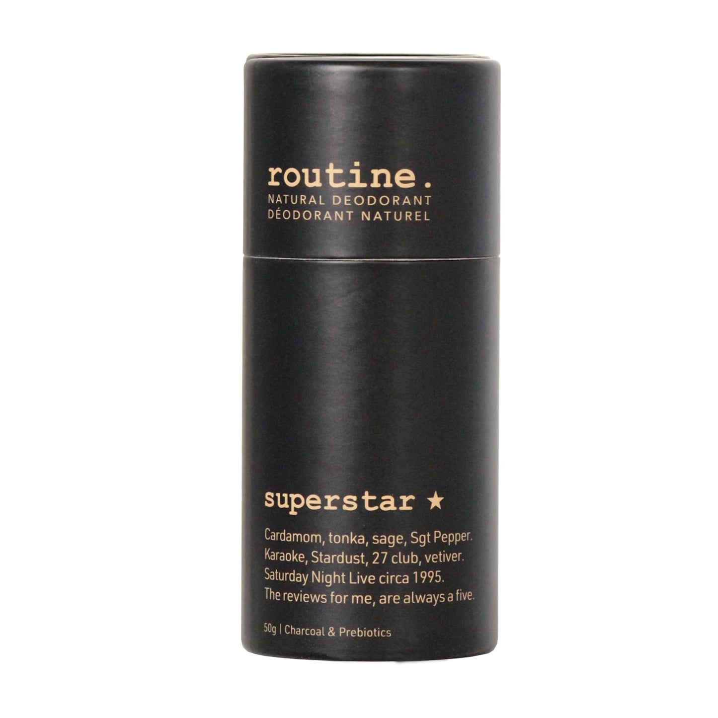 Routine Deodorant Stick Superstar (Activated Charcoal), 1.7 Fluid Oz. Natural Deodorant Aluminum Free for Women & Men Beauty and Personal Care Routine