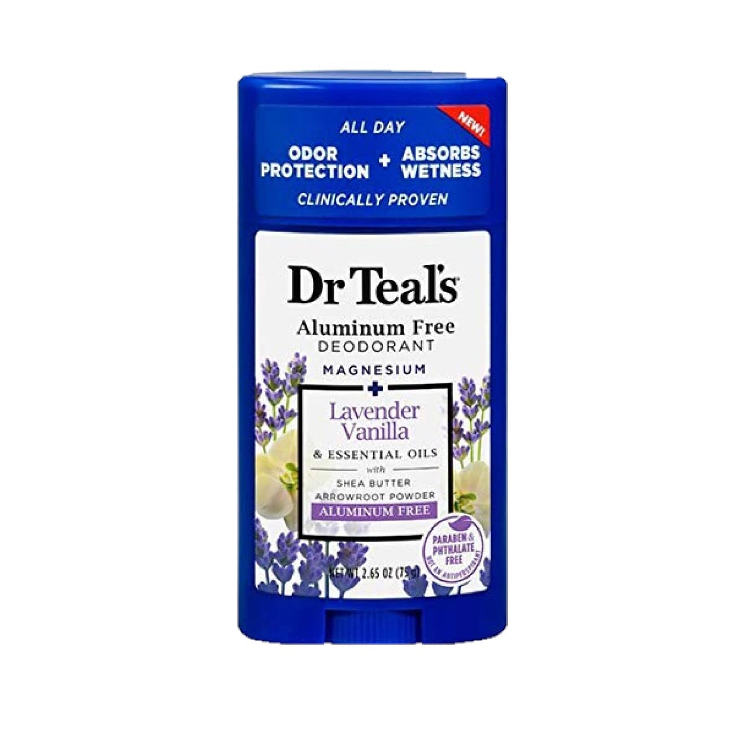 Dr. Teals Deodorant Variety Gift Set (2 Pack, 2.65oz Ea.) - Vanilla Lavender & Rose & Milk - Essential Oils, Shea Butter & Magnesium Help Absorb Beauty and Personal Care Dr Teal's