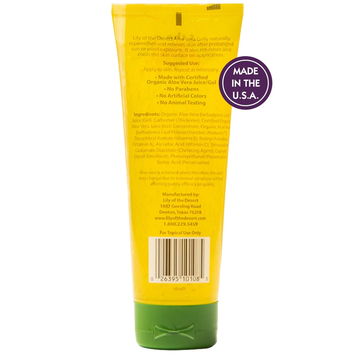 Lily Of The Desert Gelly Moisturizer - 99% Organic Aloe Vera Gel for Skin, After Sun Care with Aloe, Vitamin E Oil, and Vitamin C for Sunburn Relief Beauty & Personal Care Lily Of The Desert